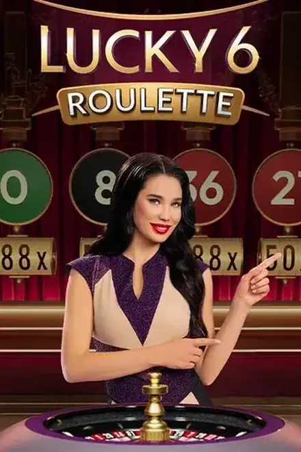 Lucky 6 Roulette live table with its highlighted lucky numbers