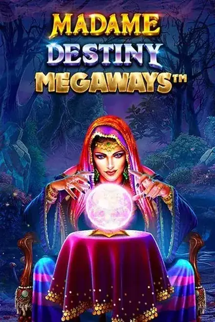 Madame Destiny Megaways slot, fortune teller theme with cascading multipliers