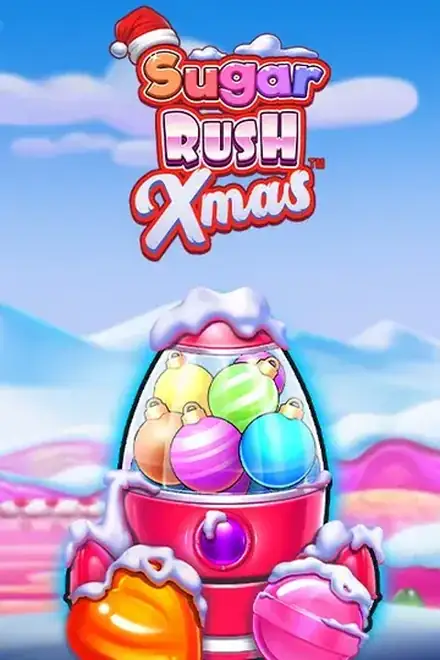 Sugar Rush Xmas slot and its grid of frosted candy at Vipz Casino